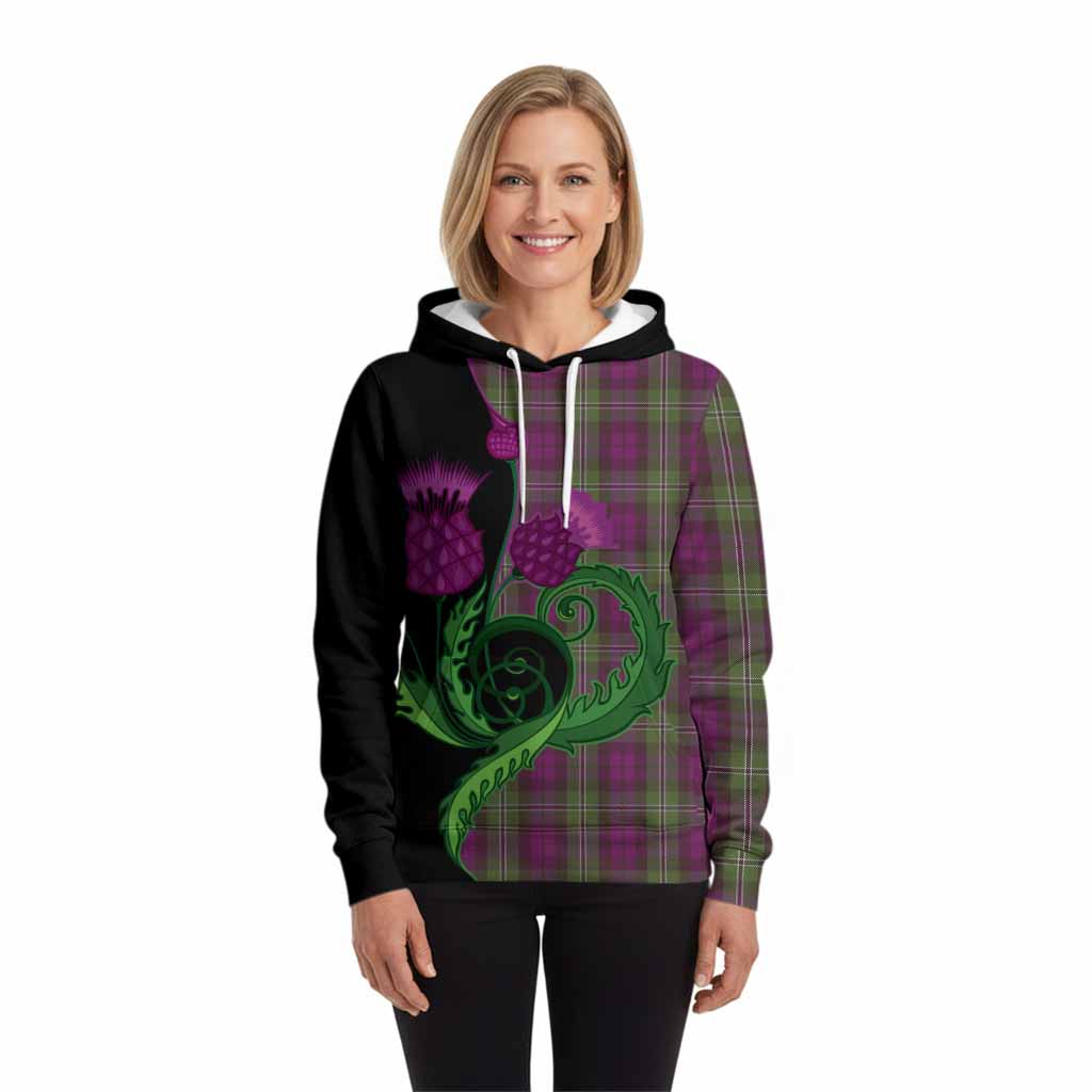 Wilson Tartan Hoodie Traditional Scottish Thistle