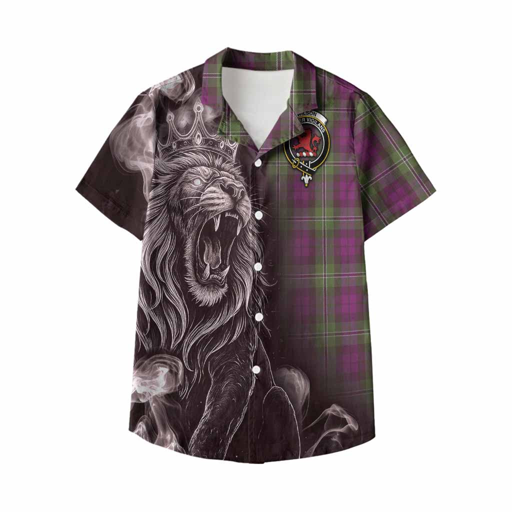 Wilson Tartan Kid Hawaiian Shirt Roaring Lion Heritage