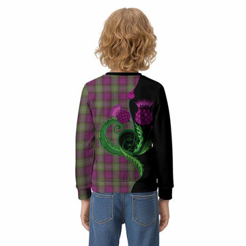 Wilson Tartan Kid Knitted Sweatshirt Traditional Scottish Thistle