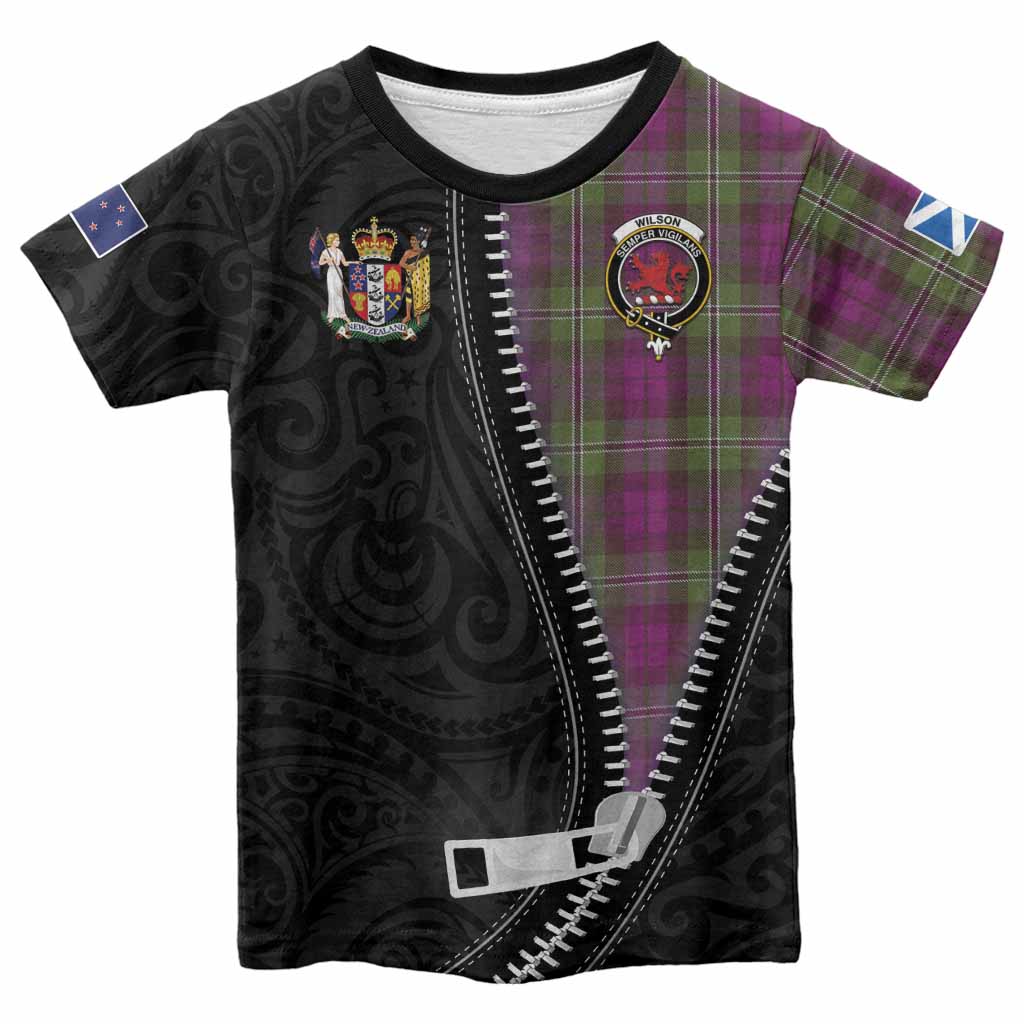 Wilson Tartan Kid T-shirt New Zealand Pattern Unique Zipper Stylized