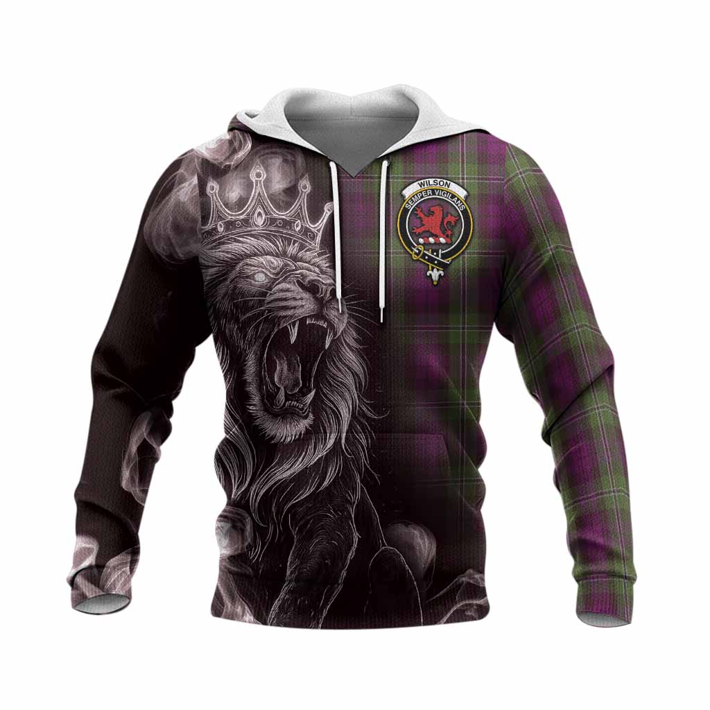 Wilson Tartan Knitted Hoodie Roaring Lion Heritage