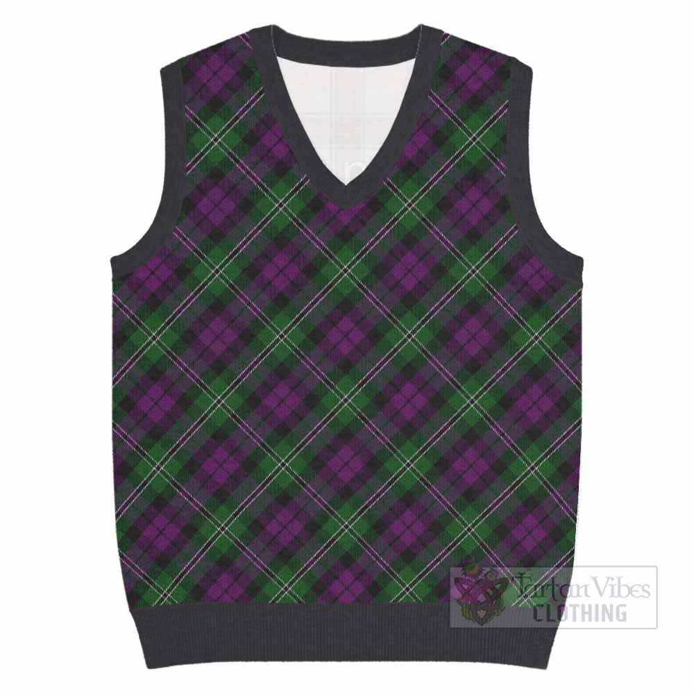 Wilson Tartan  Knitted V-Neck Vest Cross Style