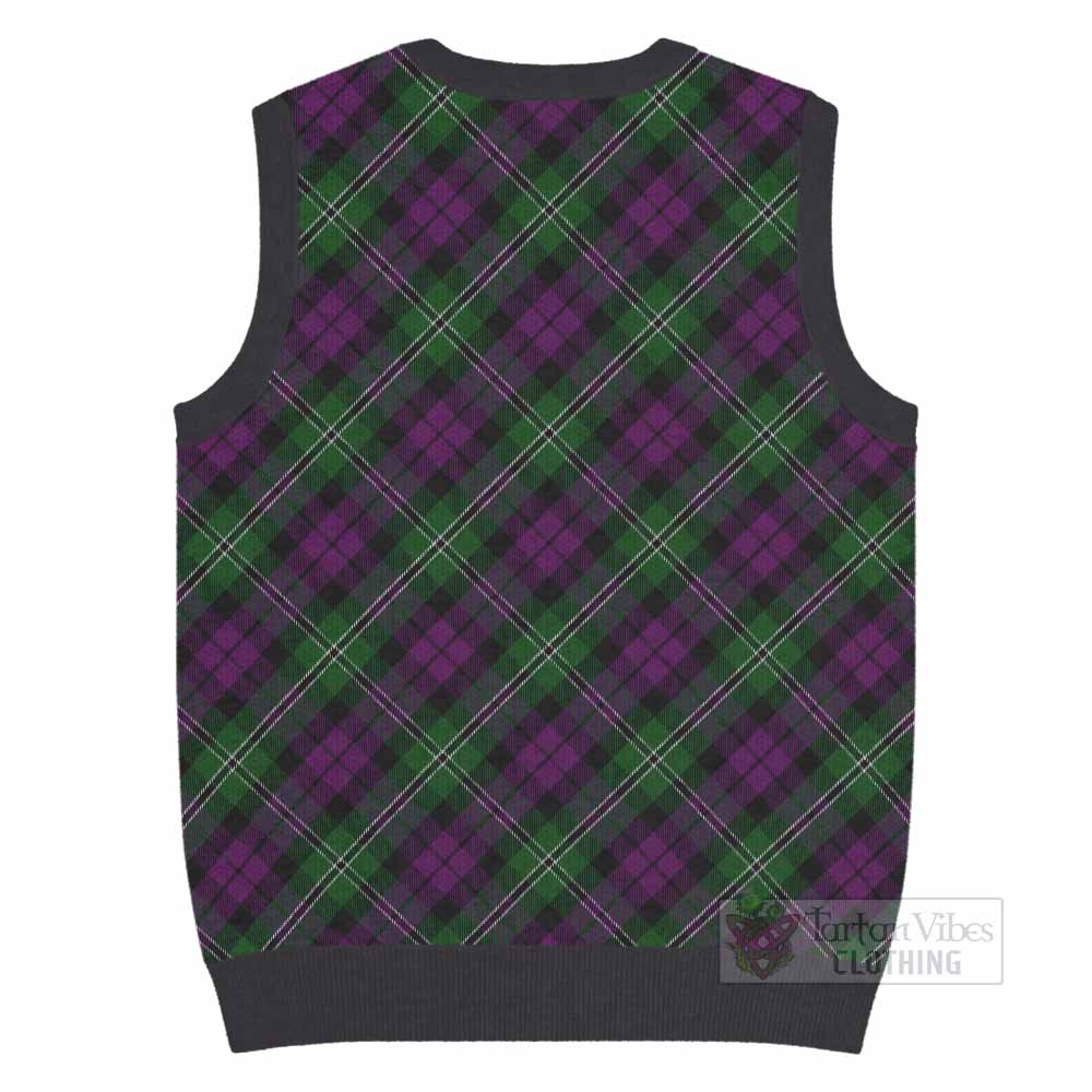 Wilson Tartan  Knitted V-Neck Vest Cross Style