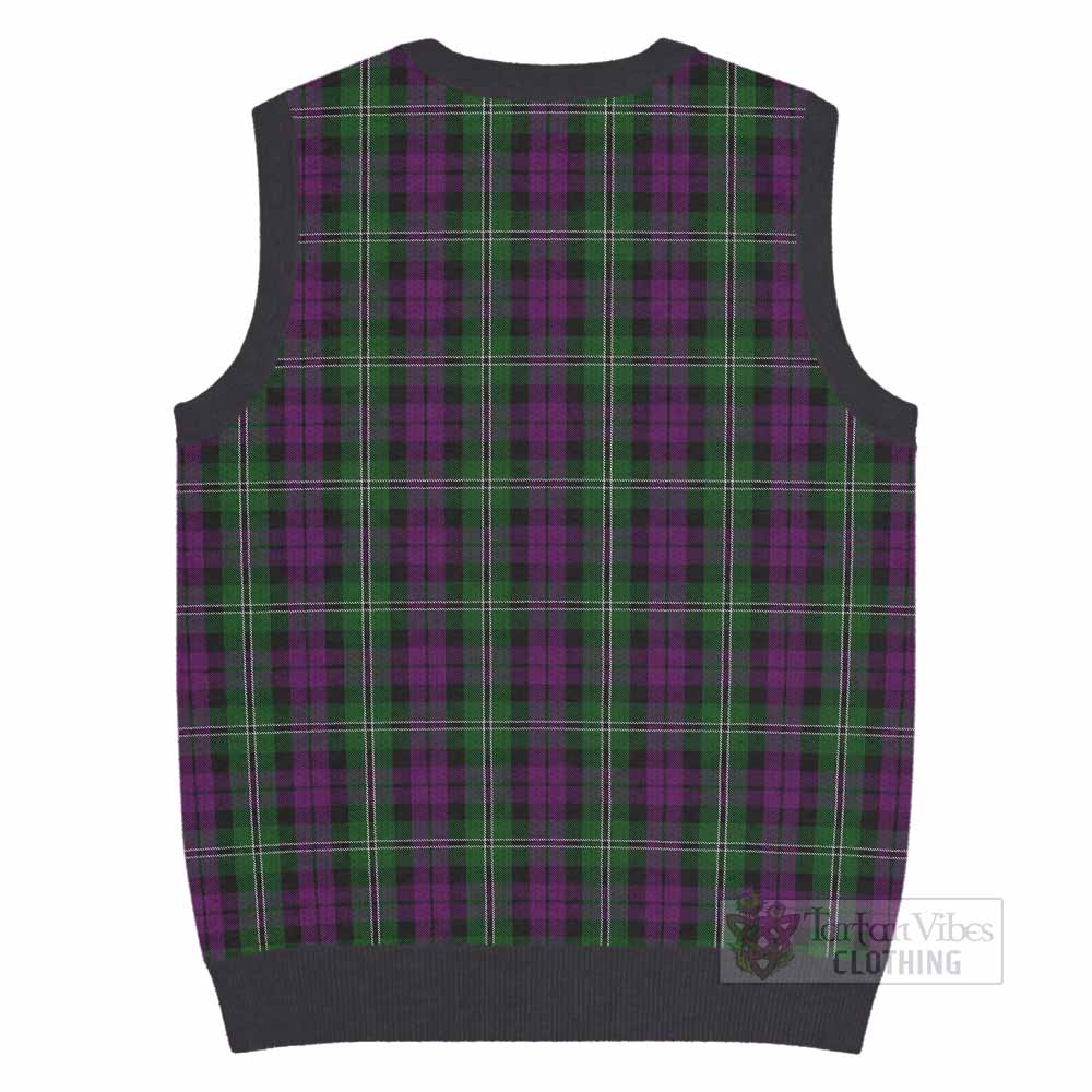 Wilson Tartan Knitted V-Neck Vest with Family Crest - Tartan Vibes Clothing