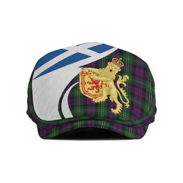 Wilson Tartan Lion Rampant Flat Cap, Jeff Cap Classic Scottish Style