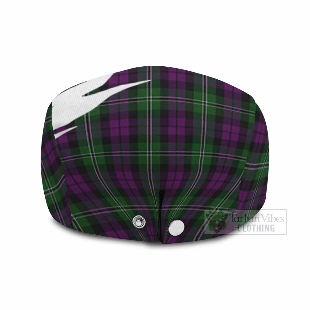 Wilson Tartan Loch Ness Monster Scottish Heritage Art Flat Cap, Jeff Cap
