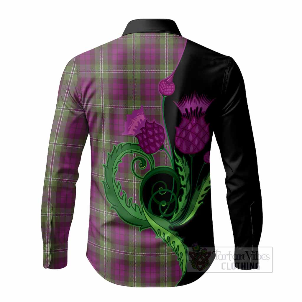 Wilson Tartan Long Sleeve Button Shirts Traditional Scottish Thistle