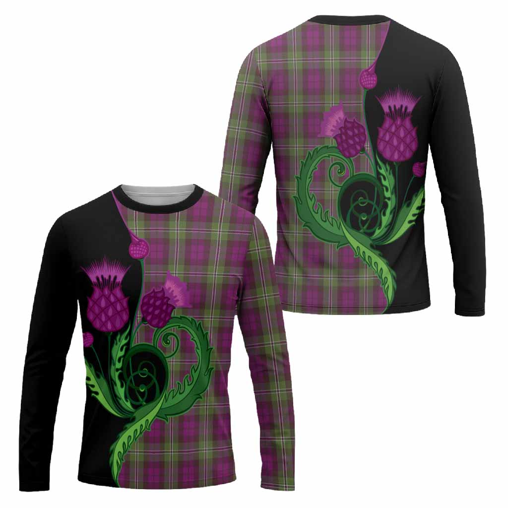 Wilson Tartan Long Sleeve T-Shirt Traditional Scottish Thistle