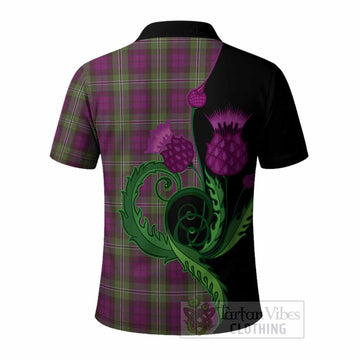 Wilson Tartan Polo Shirt Traditional Scottish Thistle