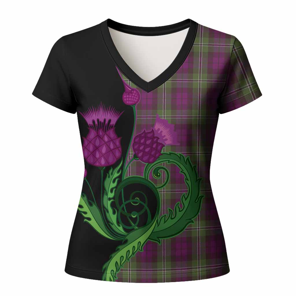Wilson Tartan Women T shirt Traditional Scottish Thistle