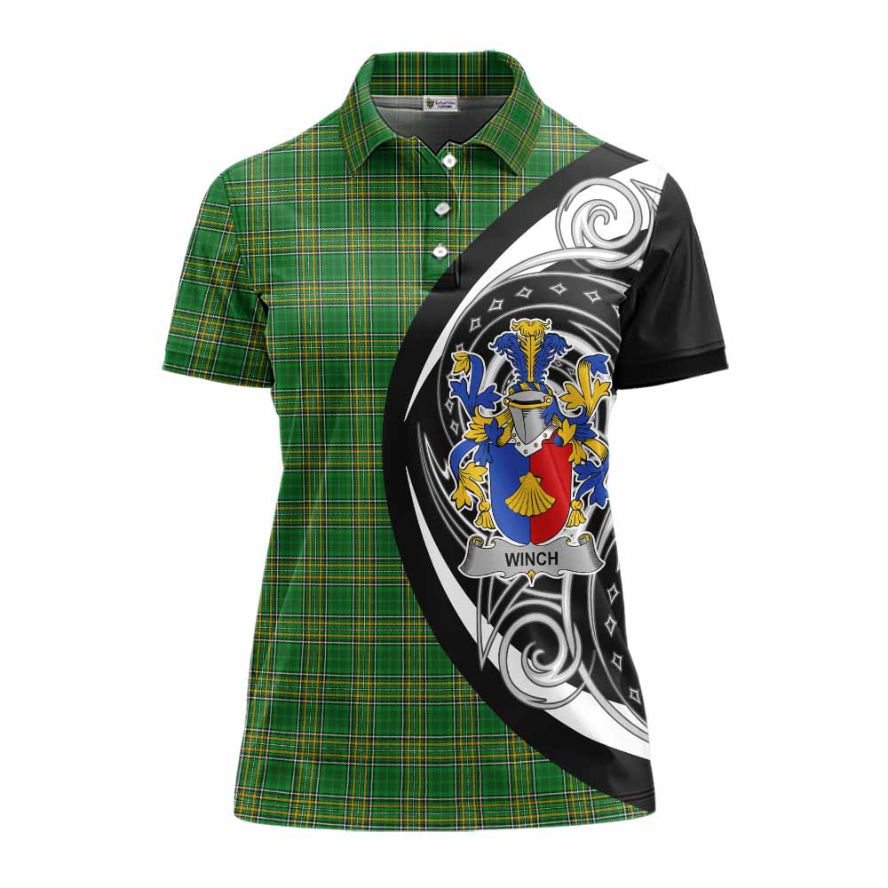 Winch Irish Clan Women's Polo Shirt Celtic Circle Style Women - Tartan Vibes Clothing