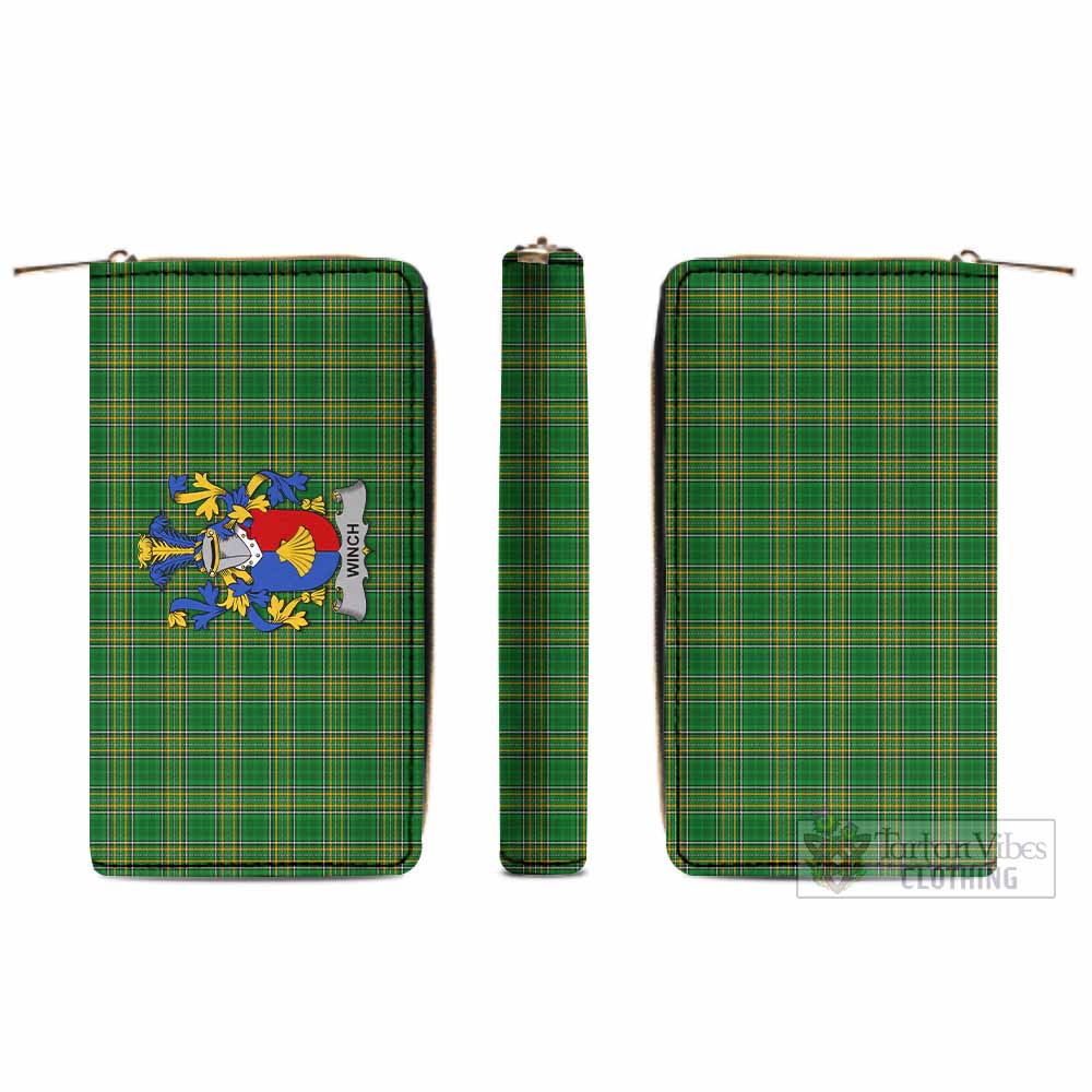 Winch Irish Clan Tartan Women's Leather Wallet with Coat of Arms - Tartan Vibes Clothing