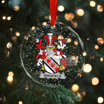 Wingfield Irish Clan Christmas Glass Ornament with Coat of Arms