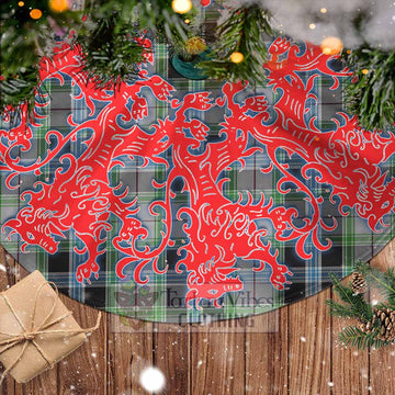 Tartan Vibes Clothing Wiseman Tartan Christmas Tree Skirt Lion Rampant Style