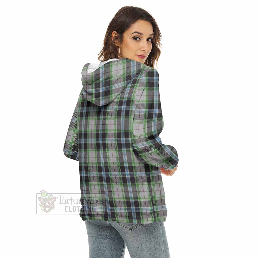 Wiseman Tartan Women's Borg Fleece Hoodie with Half Zip - Tartan Vibes Clothing