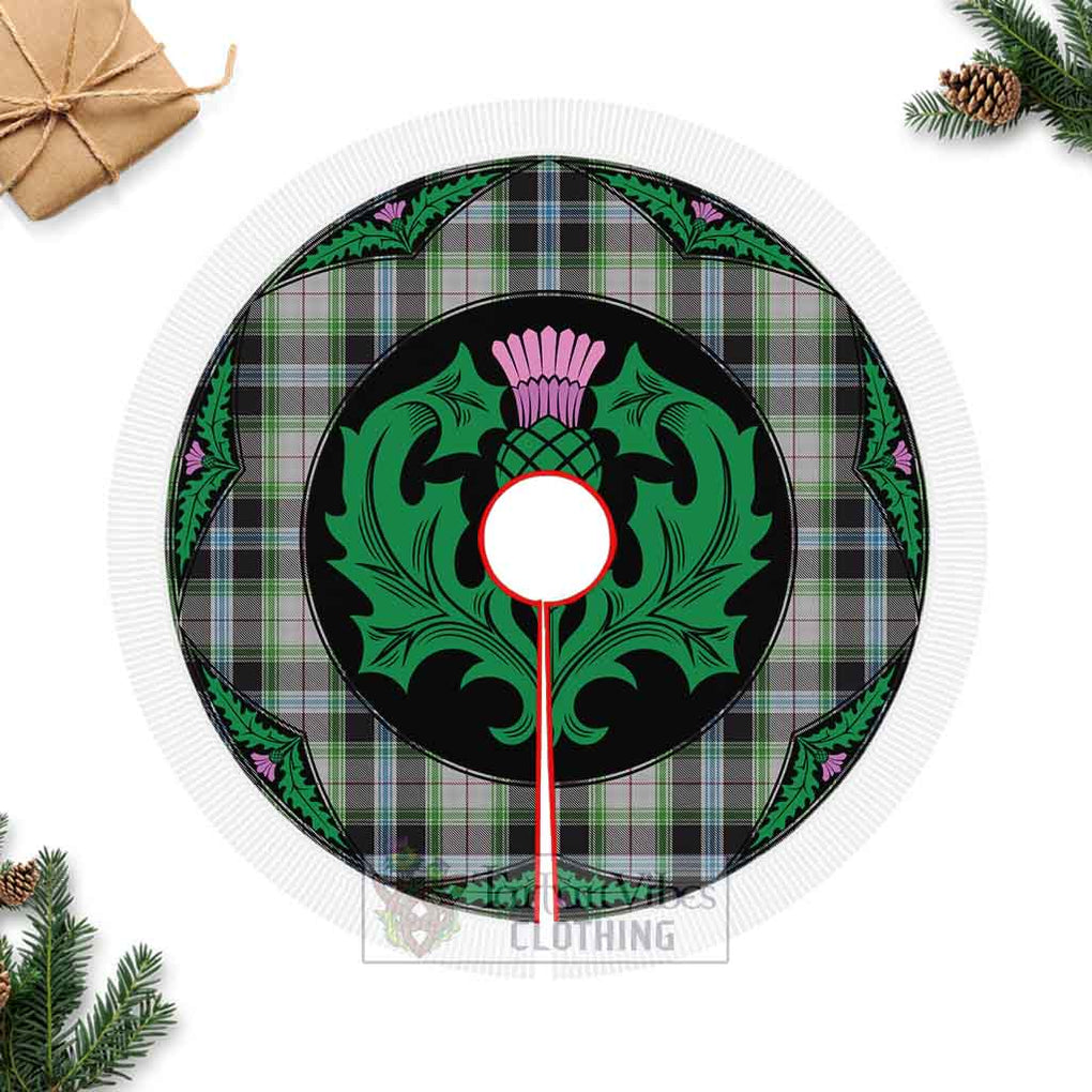 Wiseman Tartan Christmas Tree Skirt Scottish Thistle Style Fringed Tree Skirts - Tartan Vibes Clothing