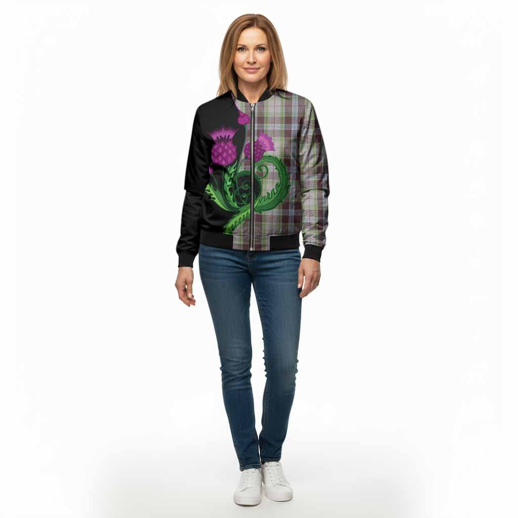 Wiseman Tartan Bomber Jacket Traditional Scottish Thistle