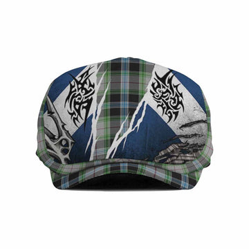 Wiseman Tartan Flat Cap, Jeff Cap Scotland Flag Ripped Tribal Design