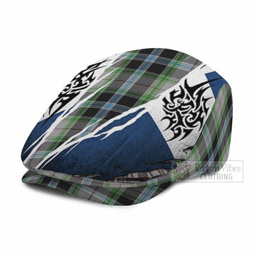 Wiseman Tartan Flat Cap, Jeff Cap Scotland Flag Ripped Tribal Design