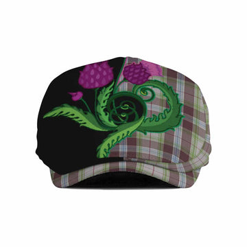 Wiseman Tartan Flat Cap, Jeff Cap Traditional Scottish Thistle
