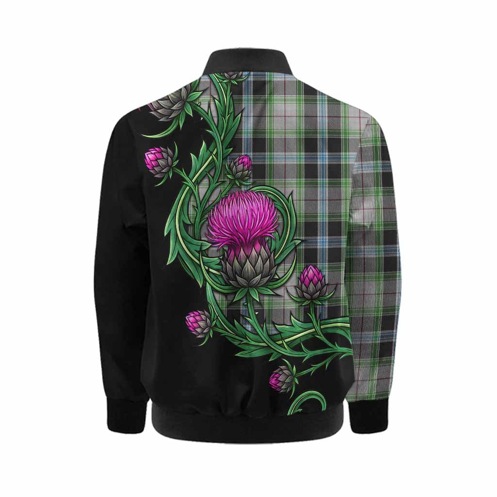 Wiseman Tartan Kid Bomber Jacket Resilient Scottish Thistle Kid - Tartan Vibes Clothing