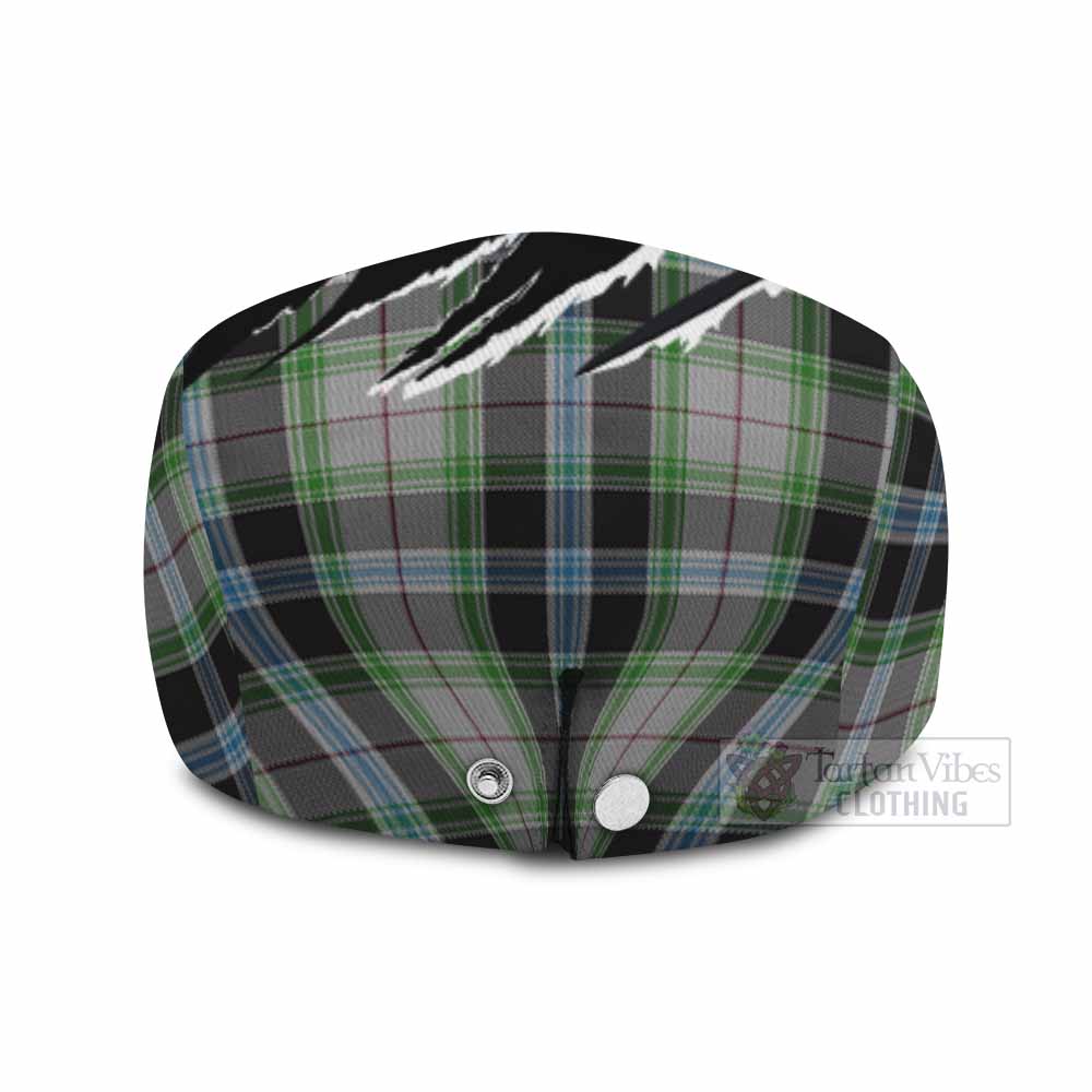 Wiseman Tartan Loch Ness Monster Flat Cap, Jeff Cap Celtic Knot Nessie Art