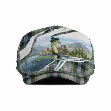 Wiseman Tartan Loch Ness Monster Scottish Heritage Art Flat Cap, Jeff Cap