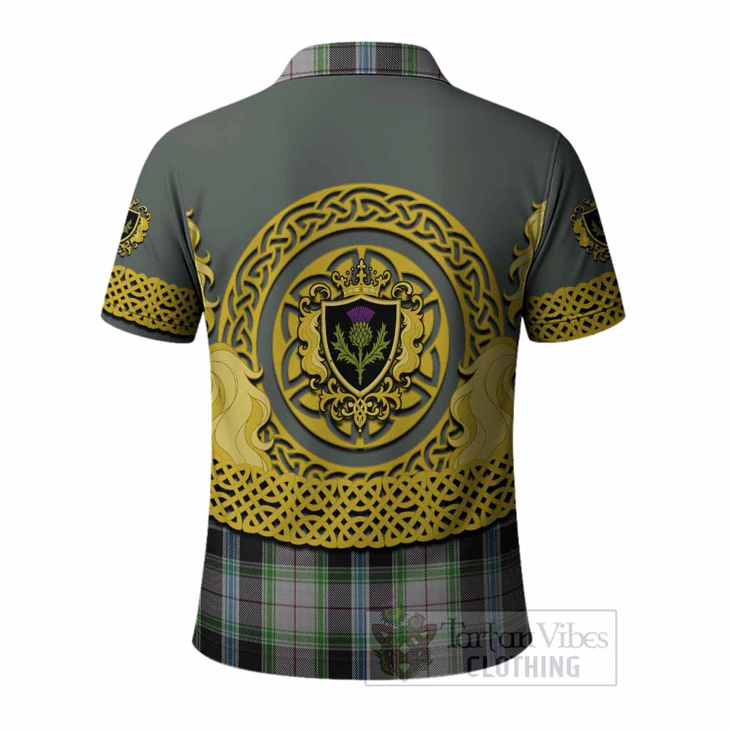Wiseman Tartan Polo Shirt Unicorn Celtic Knot And Thistle Emblem