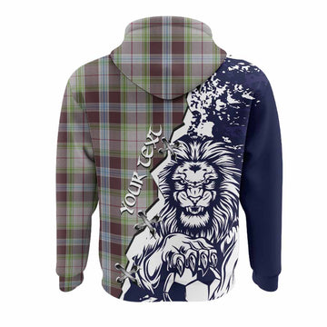 Wiseman Tartan Scottish Hoodie Angry Lion With Soccer Ball Style