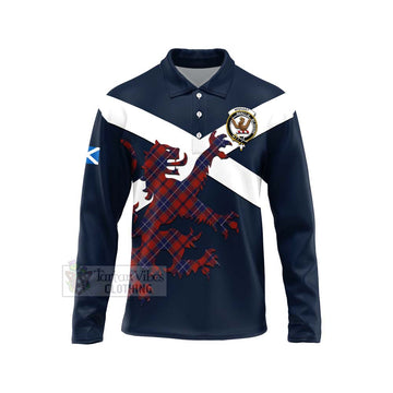 Tartan Vibes Clothing Wishart Tartan Lion Rampant Long Sleeve Polo Shirt – Proudly Display Your Heritage with Alba Gu Brath and Clan Name
