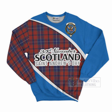 Tartan Vibes Clothing Wishart Family Crest Tartan Sweatshirt Celebrate Saint Andrew's Day in Style