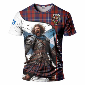 Wishart Crest Tartan T-Shirt Inspired by the Freedom of Scottish Warrior