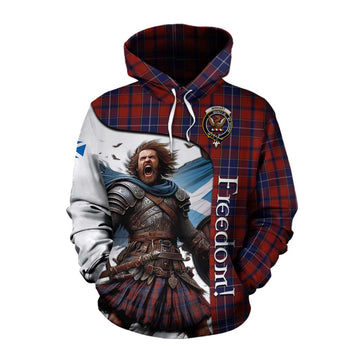 Tartan Vibes Clothing Wishart Crest Tartan Cotton Hoodie Inspired by the Freedom of Scottish Warrior