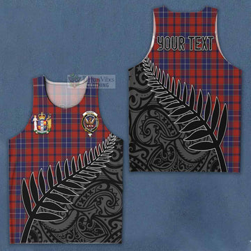 Tartan Vibes Clothing Wishart Crest Tartan Men's Tank Top with New Zealand Silver Fern Half Style