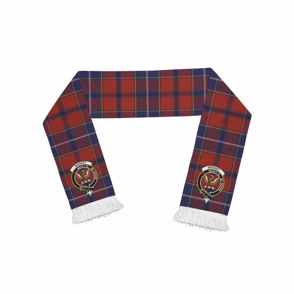 Tartan Vibes Clothing Wishart Tartan Ruffneck Scarf with Family Crest