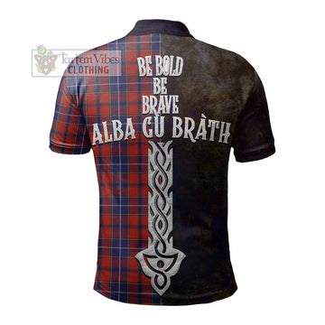 Wishart Tartan Family Crest Polo Shirt Alba Gu Brath Be Brave Lion Ancient Style