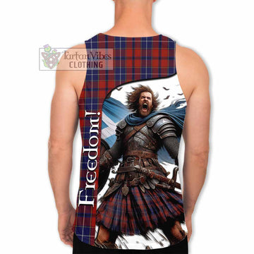 Tartan Vibes Clothing Wishart Crest Tartan Men's Tank Top Inspired by the Freedom of Scottish Warrior