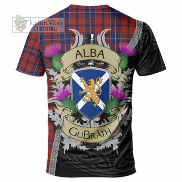 Tartan Vibes Clothing Wishart Tartan Family Crest T-Shirt Lion Rampant Royal Thistle Shield Celtic Inspired