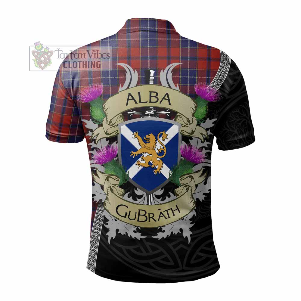 Tartan Vibes Clothing Wishart Tartan Family Crest Polo Shirt Lion Rampant Royal Thistle Shield Celtic Inspired