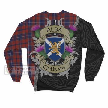 Tartan Vibes Clothing Wishart Tartan Family Crest Sweatshirt Lion Rampant Royal Thistle Shield Celtic Inspired