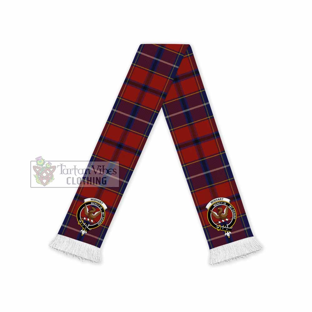 Tartan Vibes Clothing Wishart Tartan Ruffneck Scarf with Family Crest