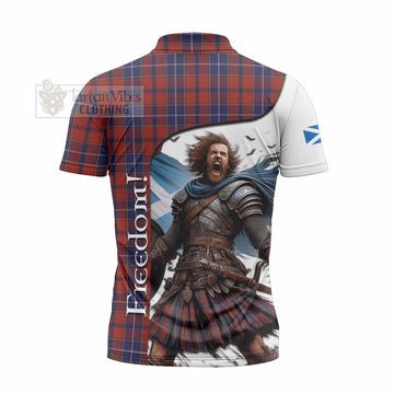 Tartan Vibes Clothing Wishart Crest Tartan Zipper Polo Shirt Inspired by the Freedom of Scottish Warrior