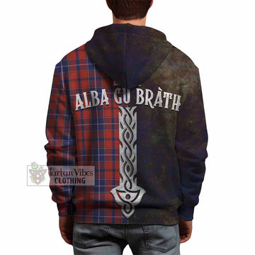 Wishart Tartan Family Crest Hoodie Alba Gu Brath Be Brave Lion Ancient Style
