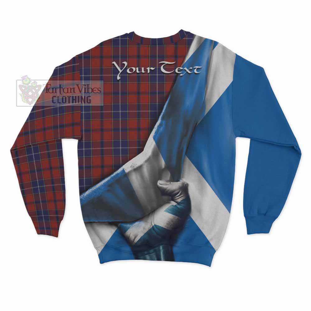 Tartan Vibes Clothing Wishart Tartan Sweatshirt with Family Crest Scotland Patriotic Style