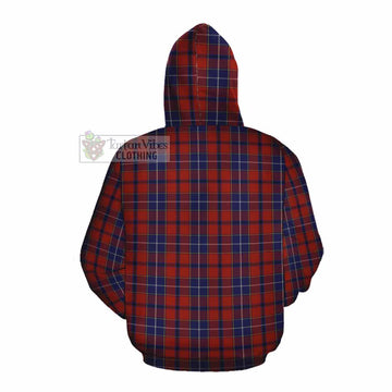 Tartan Vibes Clothing Wishart Tartan Cotton Hoodie with Family Crest DNA In Me Style
