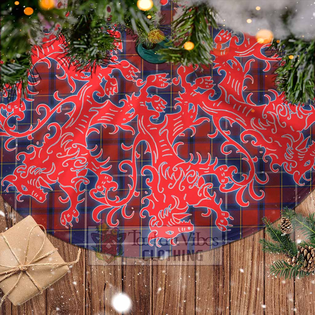 Tartan Vibes Clothing Wishart Tartan Christmas Tree Skirt Lion Rampant Style