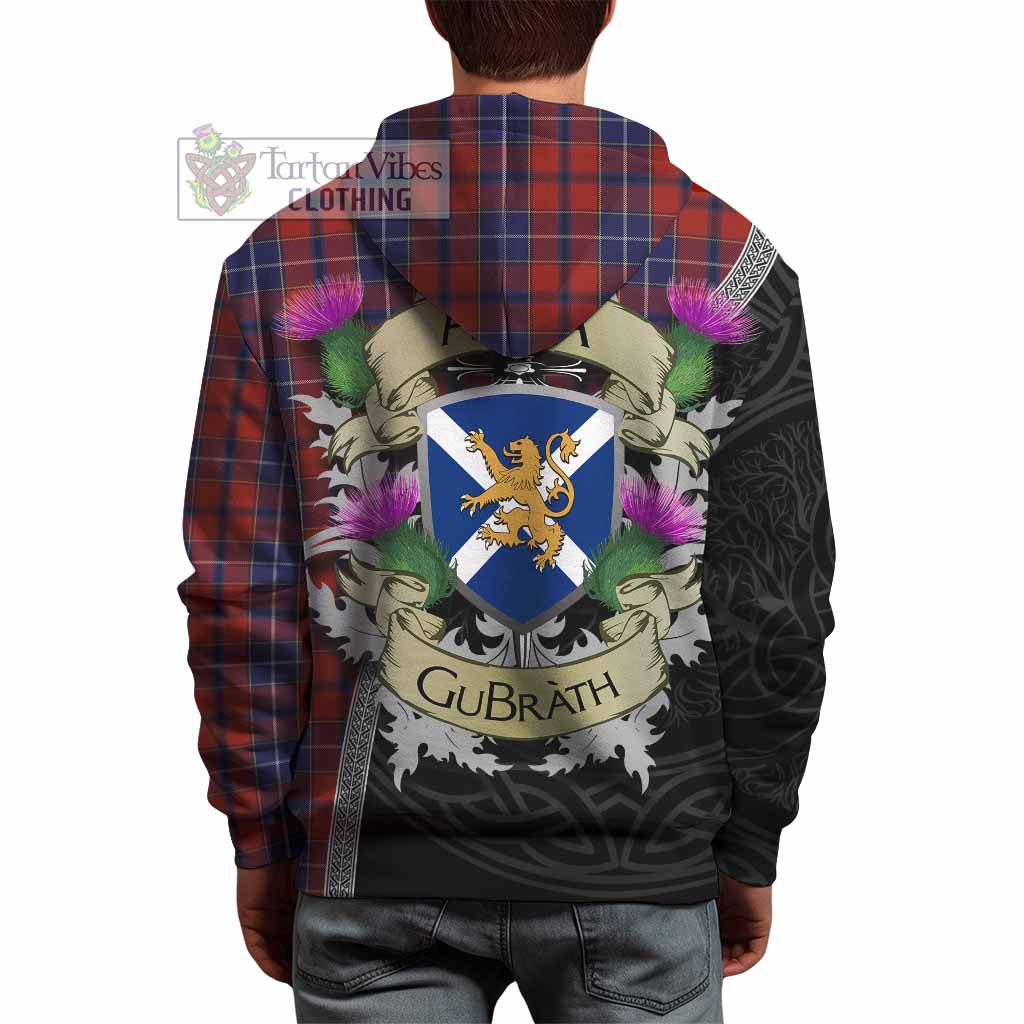 Tartan Vibes Clothing Wishart Tartan Family Crest Hoodie Lion Rampant Royal Thistle Shield Celtic Inspired
