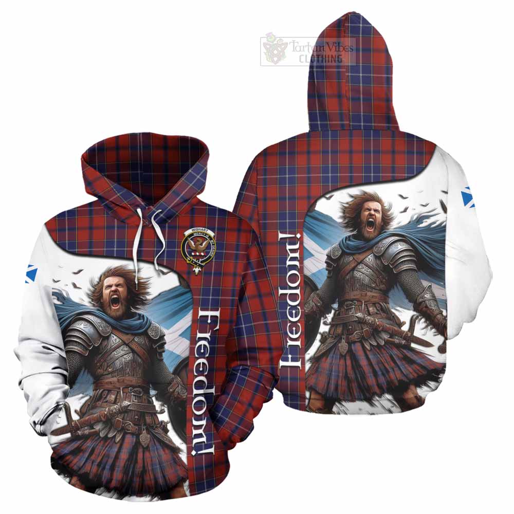 Tartan Vibes Clothing Wishart Crest Tartan Hoodie Inspired by the Freedom of Scottish Warrior