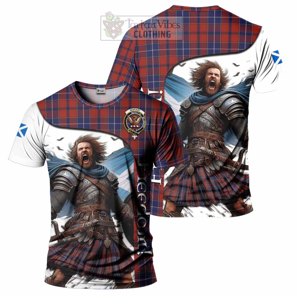 Wishart Crest Tartan T-Shirt Inspired by the Freedom of Scottish Warrior