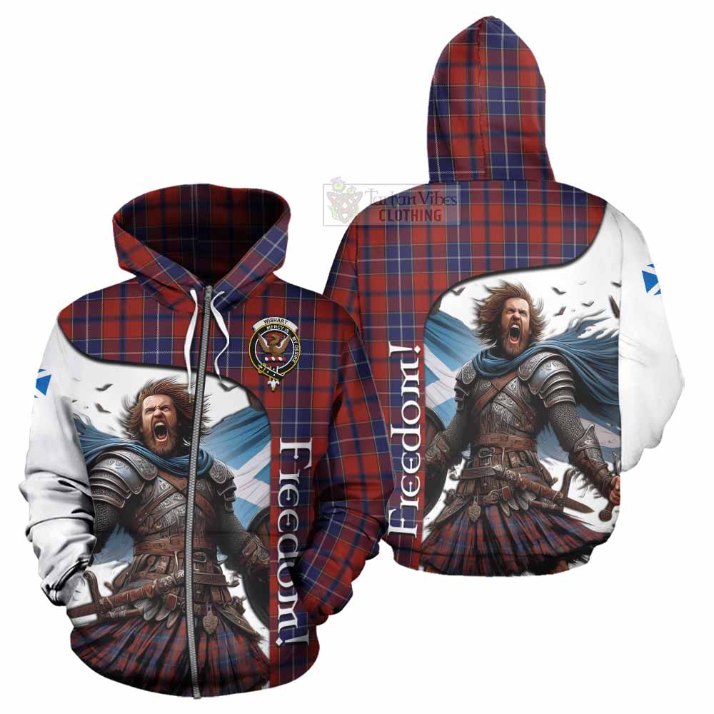 Tartan Vibes Clothing Wishart Crest Tartan Hoodie Inspired by the Freedom of Scottish Warrior